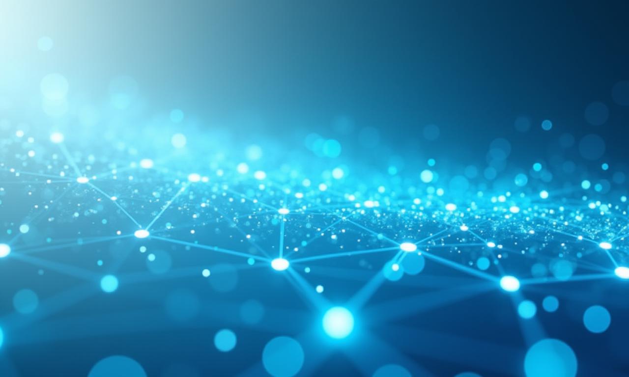 抽象的なネットワークとライトトレイルのグラフィック